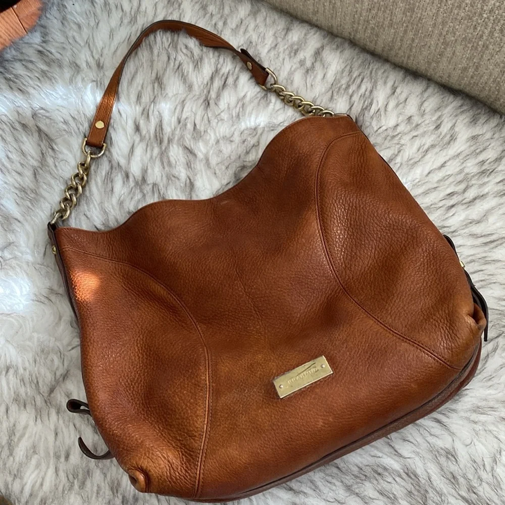 Vintage BRAHMIN Eva pebbled leather hobo purse
